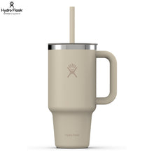 Load image into Gallery viewer, Hydro Flask Stainless Steel Travel Tumbler With Clear Lid Oat - 32oz
