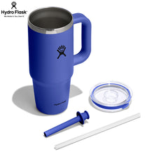 Load image into Gallery viewer, Hydro Flask Stainless Steel Travel Tumbler With Clear Lid Capri Blue - 24 oz
