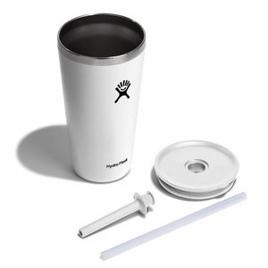Tumbler With Straw Lid White 28oz