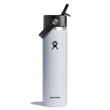 Load image into Gallery viewer, Wide Mouth With Flex Straw Cap White 24oz
