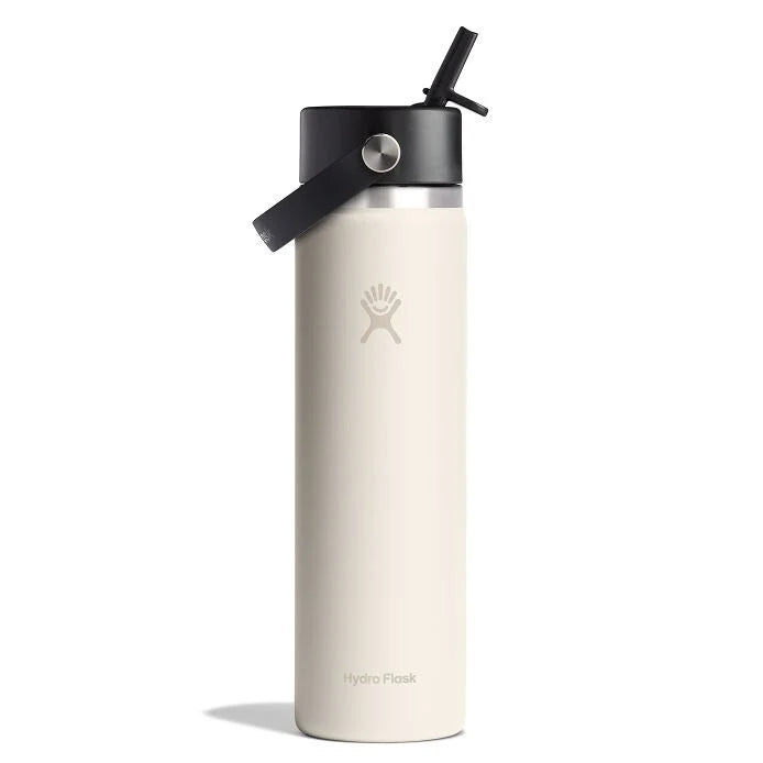 Wide Mouth With Flex Straw Cap Ivory 24oz