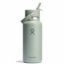 Load image into Gallery viewer, Wide Mouth With Flex Straw Cap Agave 32oz
