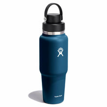 Load image into Gallery viewer, Wide Mouth Travel Bottle With Flex Chug Cap Indigo 32oz
