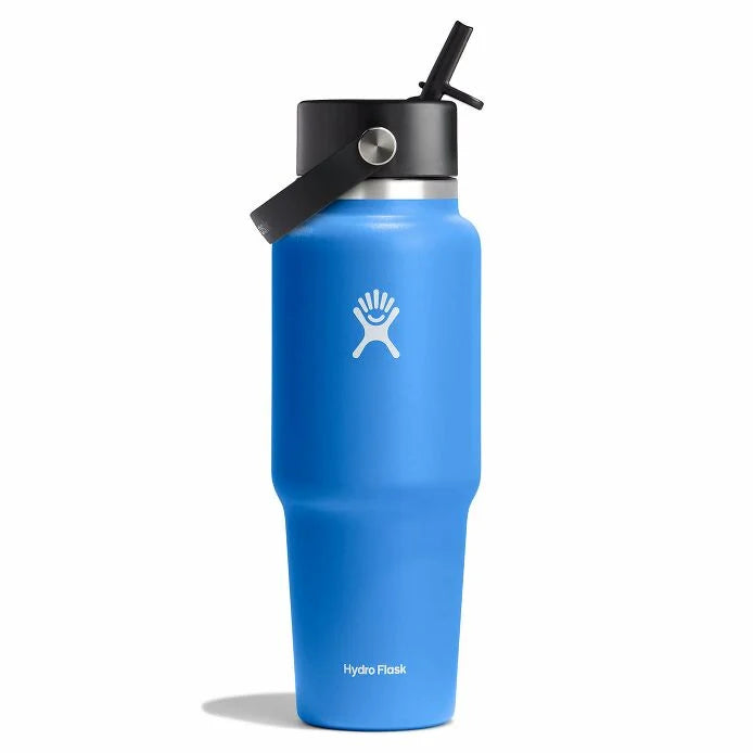 Wide Mouth Travel Bottle With Flex Straw Cap Cascade 32oz
