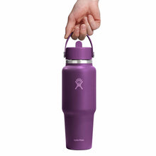 Load image into Gallery viewer, Wide Mouth Travel Bottle With Flex Straw Cap Beachplum Purple 32oz
