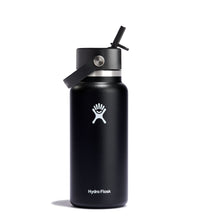 Load image into Gallery viewer, 32oz Wide Flex Straw Cap Bottles Black
