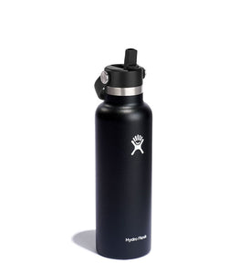 Standard Mouth With Flex Straw Cap Black 21oz