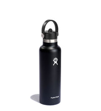 Load image into Gallery viewer, Standard Mouth With Flex Straw Cap Black 21oz
