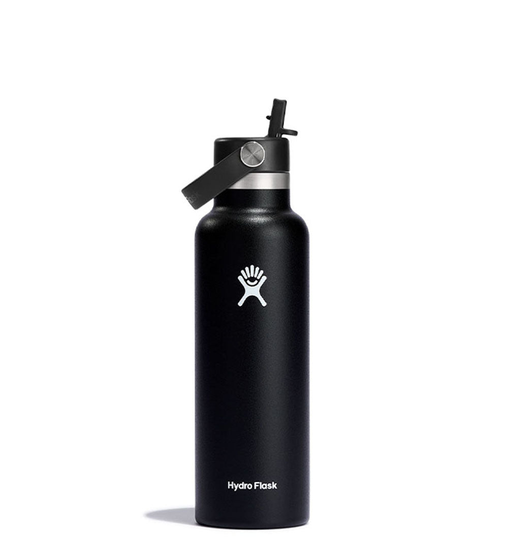 Standard Mouth With Flex Straw Cap Black 21oz